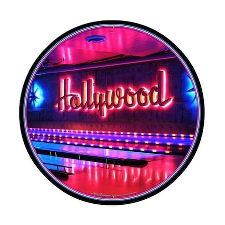 Larry Grossman LG546 Hollywood Round Metal Sign